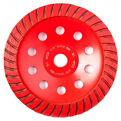 Чашка шлифовальная REDVERG алмазная TURBO 180 мм(900401)